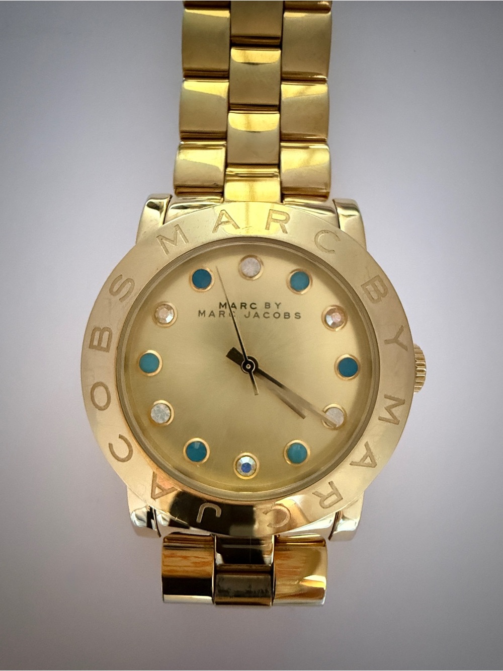Marc by Marc Jacobs "Amy Dexter" Gold-Tone Stainless Steel Watch | Model MBM3215